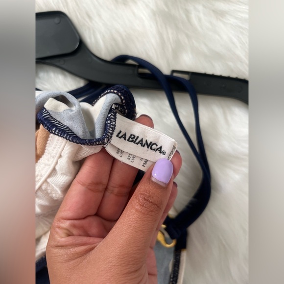 La Blanca vintage one piece swimsuit polka dot size 8 - Picture 8 of 11